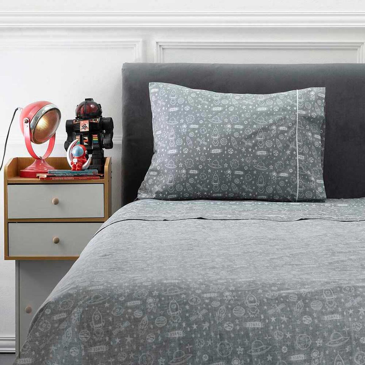 Juego de S&aacute;banas Infantil Casanova Kids 144 Hilos 1,5 Plazas Space