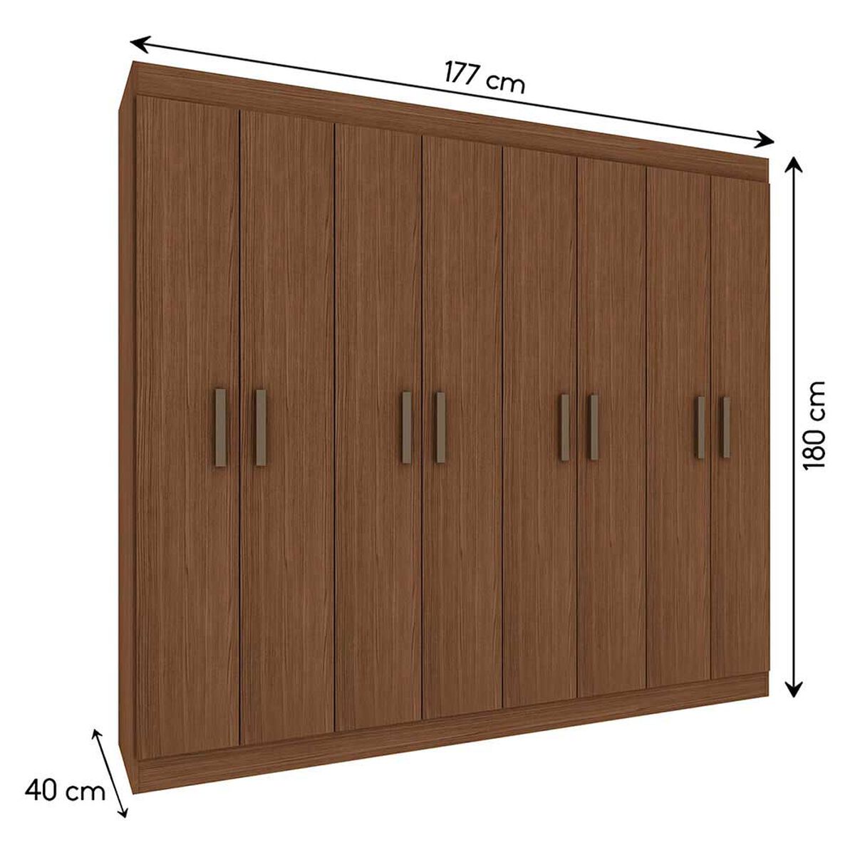 Closet Vekkahome Magnus 8 Puertas Caf&eacute; Oscuro