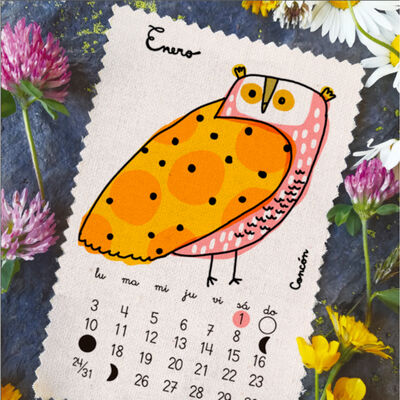 Imagen 2 del producto Calendario 2022 Aves Pajarito de Mimbre