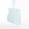 Bolso Floral Mujer Celeste Microfibra Icono