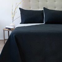 Quilt Doral 2 Plazas Negro Gris Origins