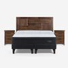 Cama Europea Rosen Base Dividida King Tempo  + Respaldo + 2 Veladores Dolce