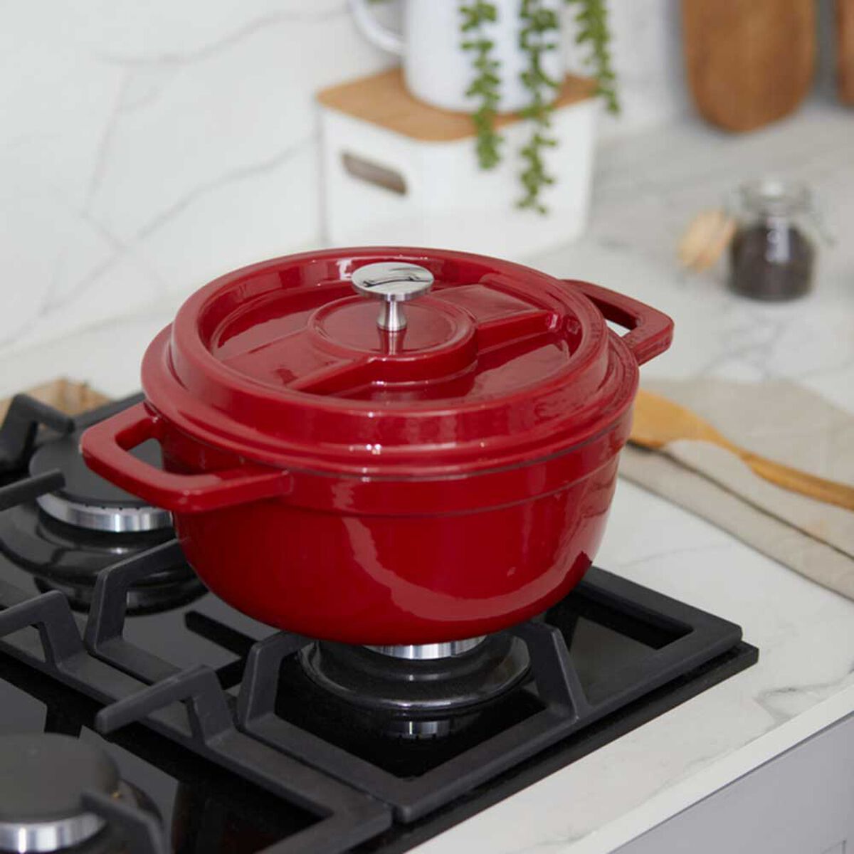 Olla Hierro Fundido Coquinaria 2.9 lt. Rojo