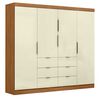 Closet Di Poretti Design Click 4 Puertas 6 Cajones Caf&eacute; Blanco