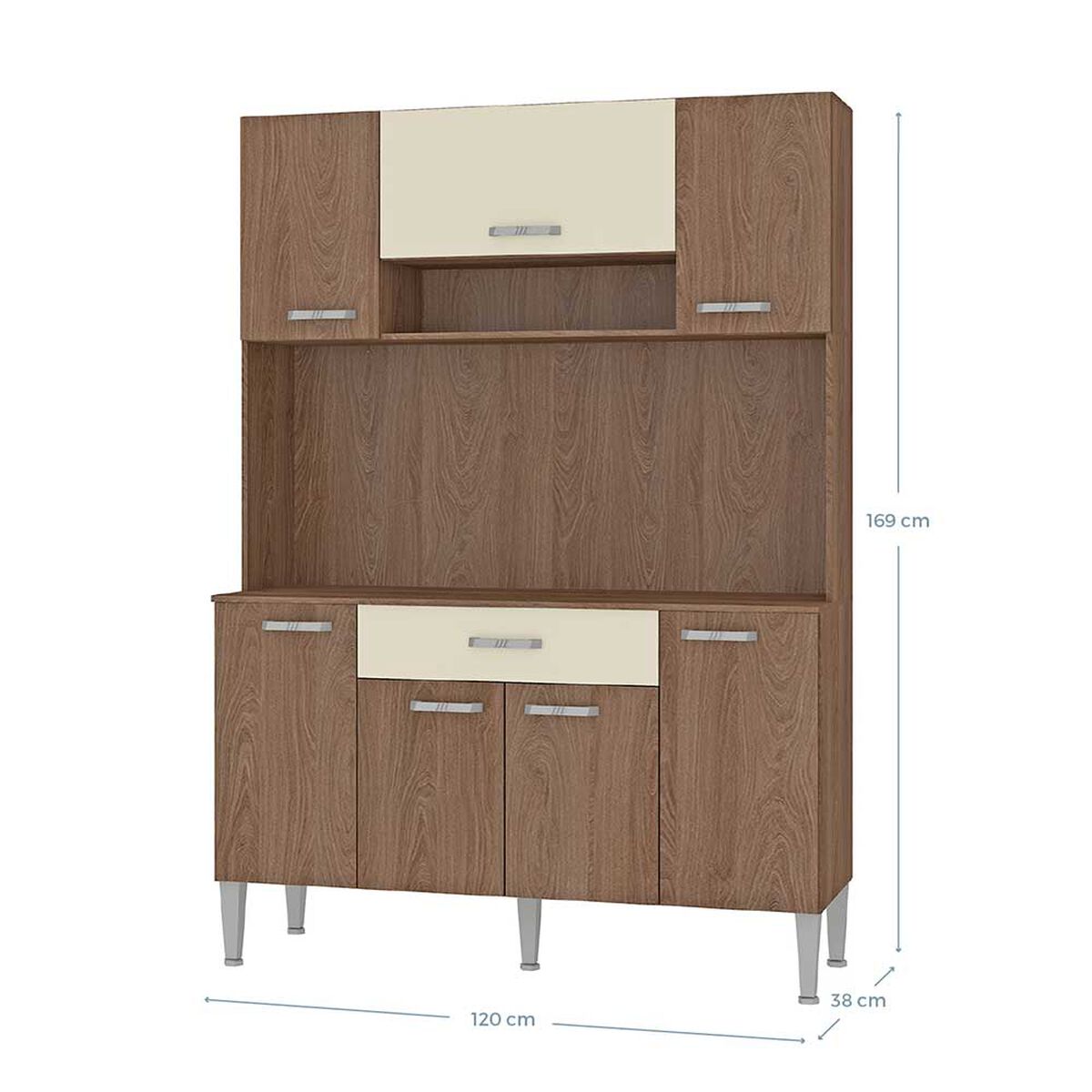 Mueble de Cocina Favatex Lidia Café 7 Puertas