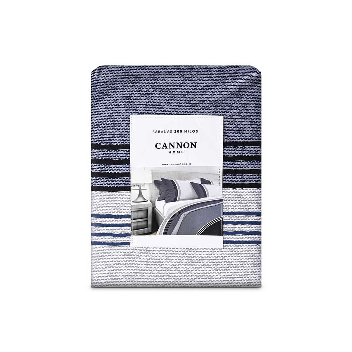 Juego de S&aacute;banas Estampado Cannon 200 Hilos 1,5 Plazas Caribou