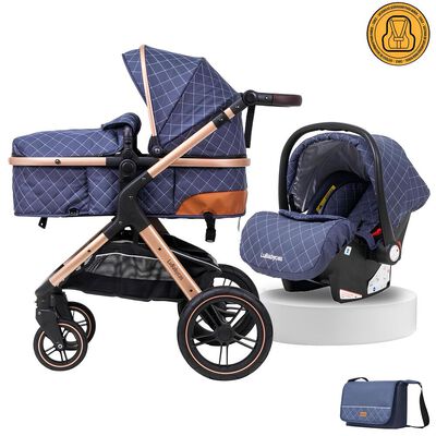 Imagen 1 del producto Coche Travel System con Accesorios LuBabycas X1 Azul