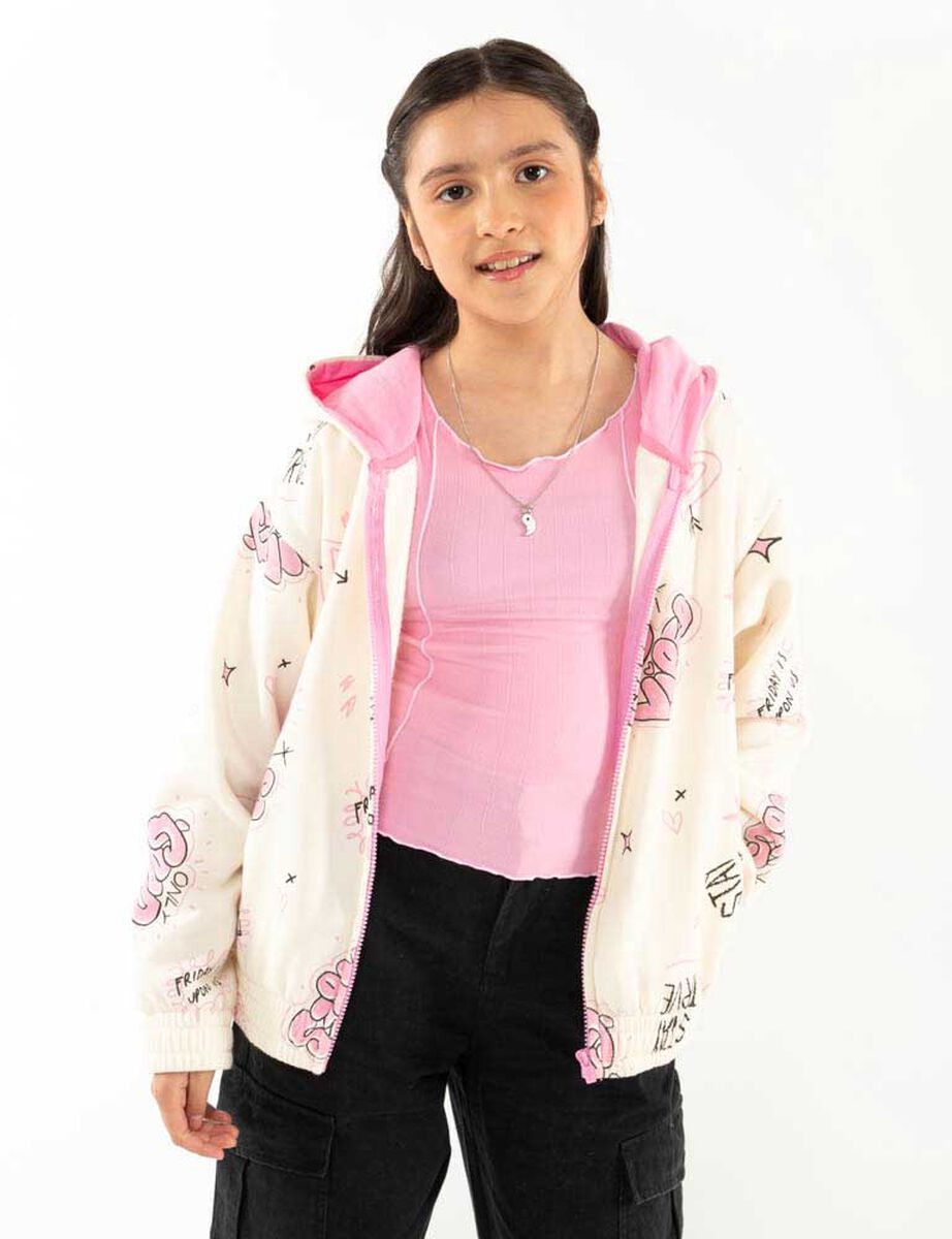 Polerón Con Estampados de Algodón Niña Mila