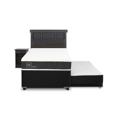 Cama Nido CIC 1,5 Plazas Ortopedic + Respaldo + Velador Dublin