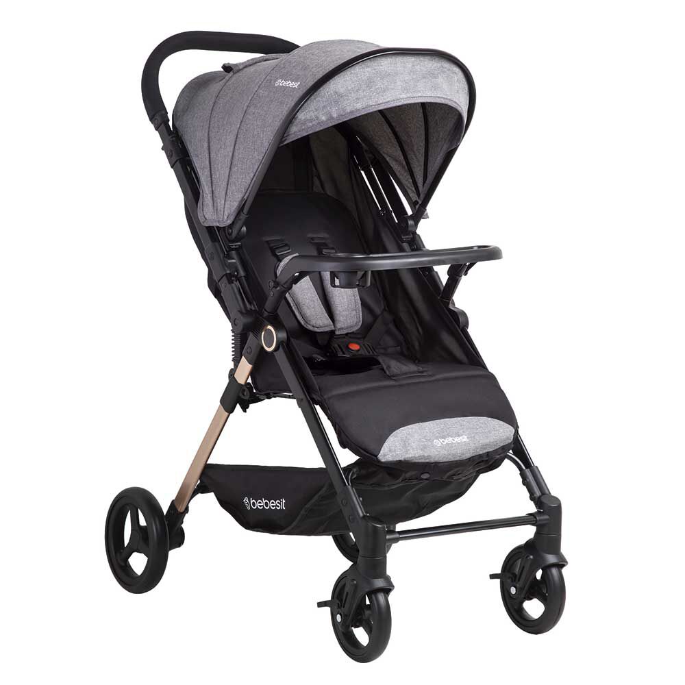 Coche Paseo Bebe City Compacto Liviano Gris Bebesit