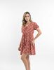 Vestido Estampado Mini Manga Corta Mujer Alma