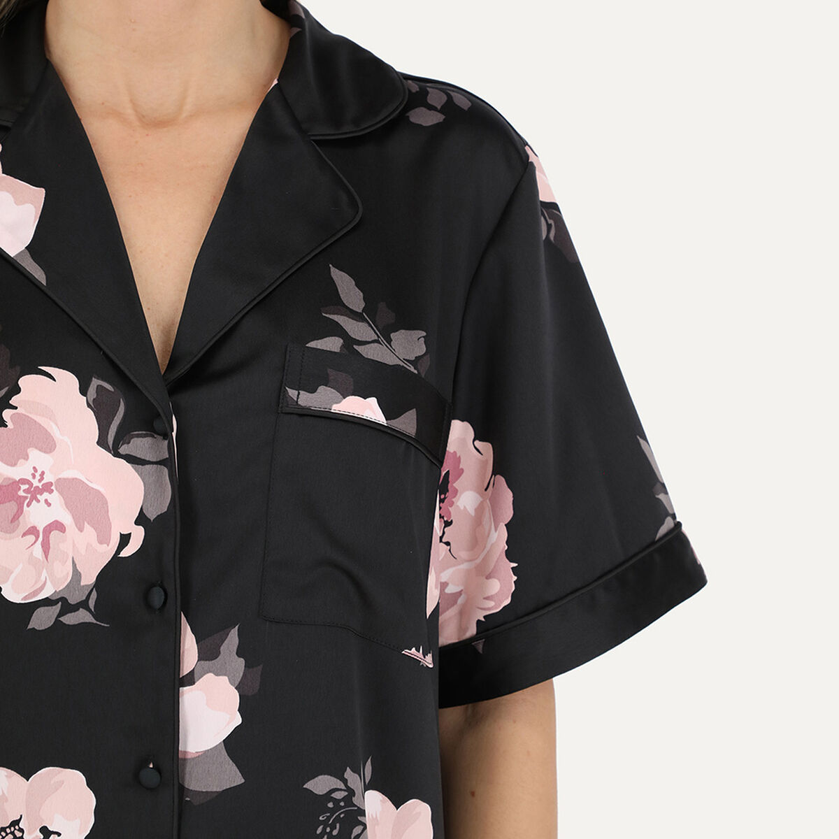 Pijama Manga Corta Mujer Flores