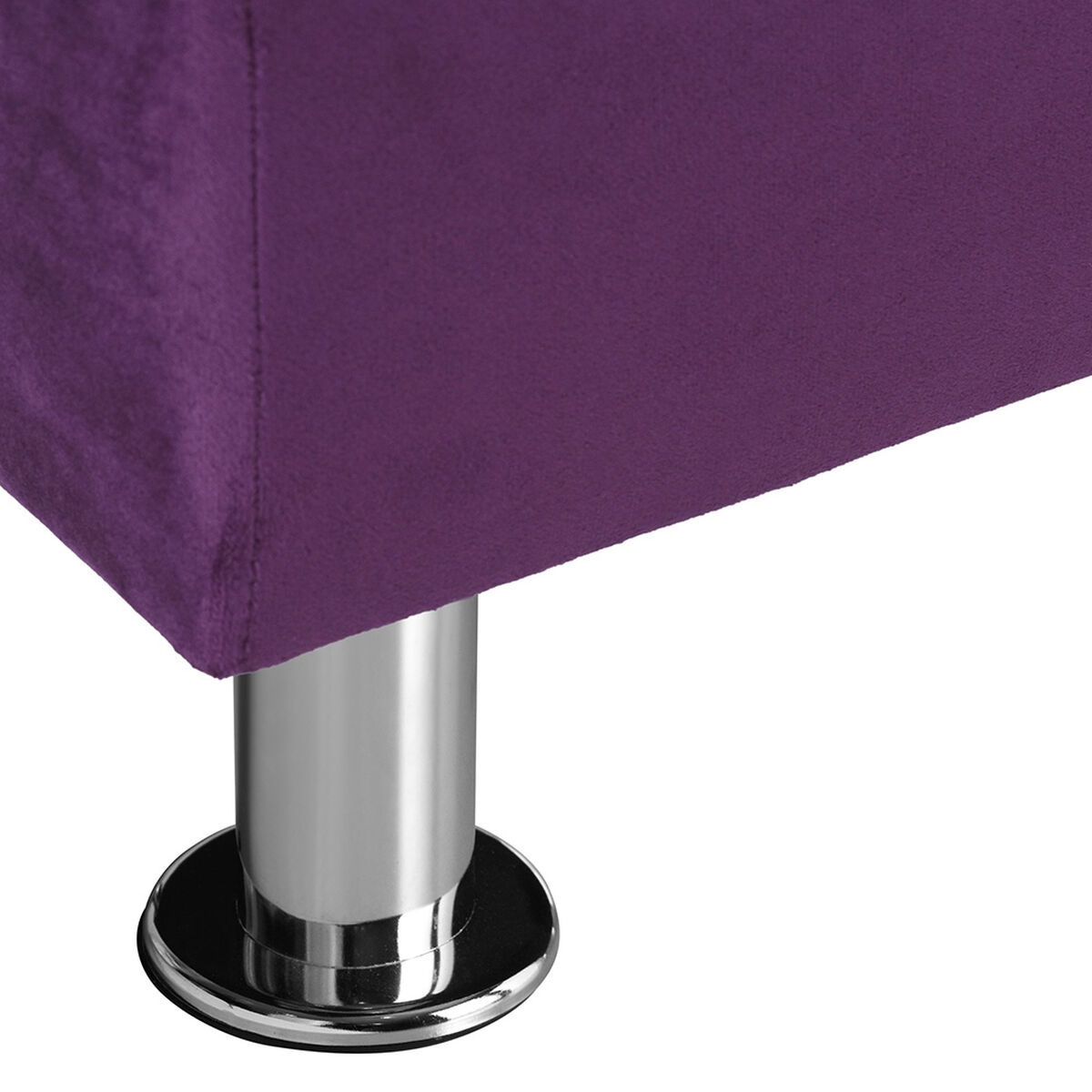 Banqueta Felpa Bodevir Lisboa 2 Cuerpos Morado