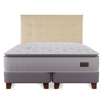 Imagen 2 del producto Cama Europea Flex 2 plazas  Heritage + Respaldo Design Crudo
