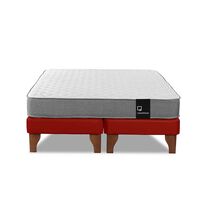 Cama Europea Latam Home Base Dividida 2 Plazas Zen Best Rojo