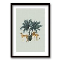 Cuadro Decorativo Retela Dos Leopardos 70 x 50 cm