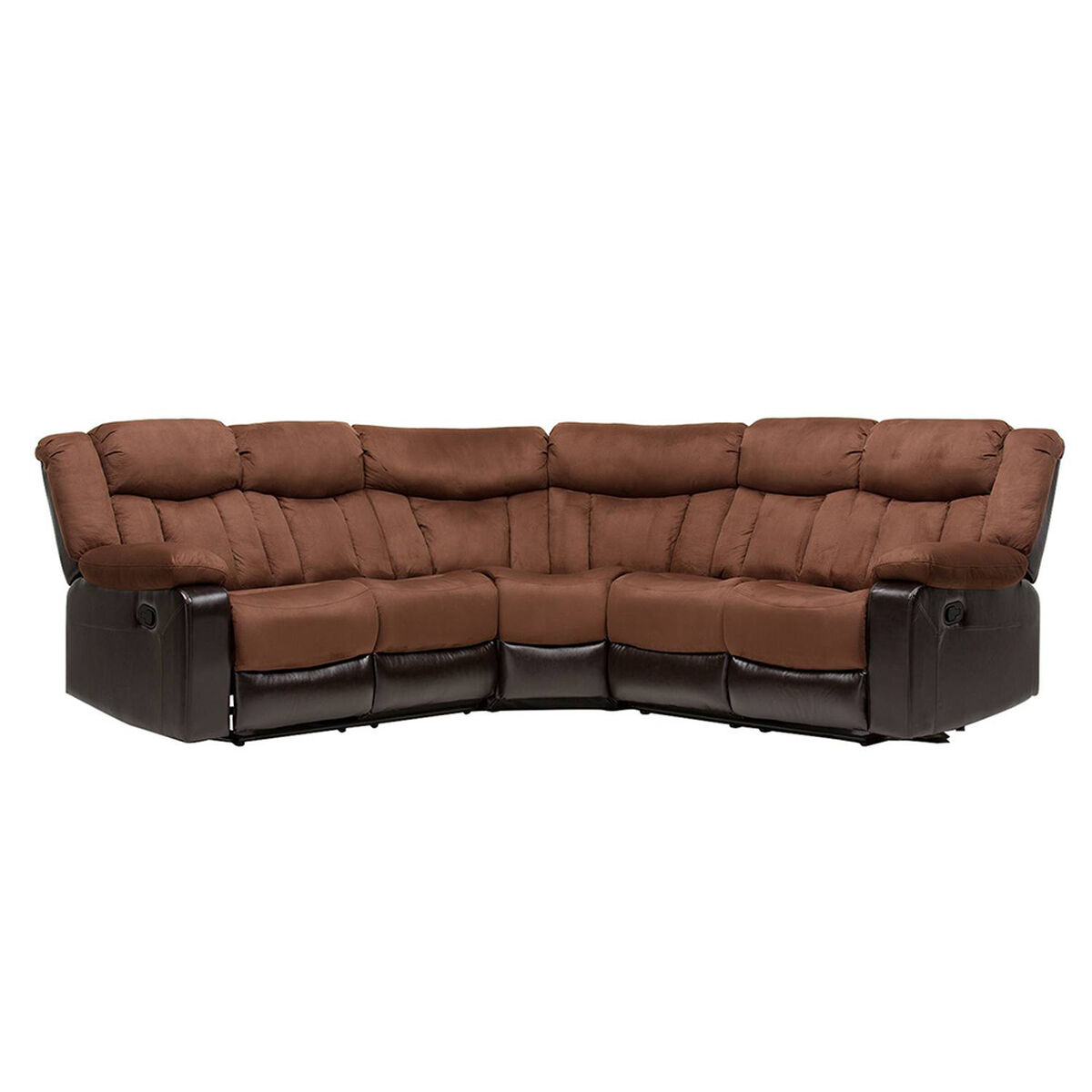 Sofá Seccional Daniels  Reclinable Pu Choco