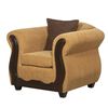 Juego de Living Black Factory Barcelona Sofá 3 Cuerpos + Dos Sillones 1 Cuerpo Oro