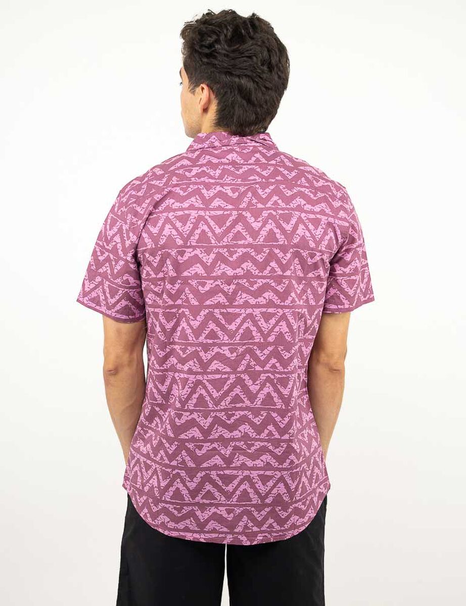 Camisa Estampada Manga Corta Hombre Cutback