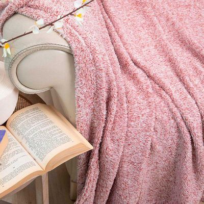 Imagen 2 del producto Manta de Poliéster Doral 127 x 152 cm Two tones Burdeo