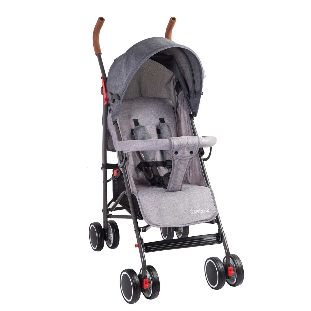 Coche Paragua Clap Melange Gris Bebesit