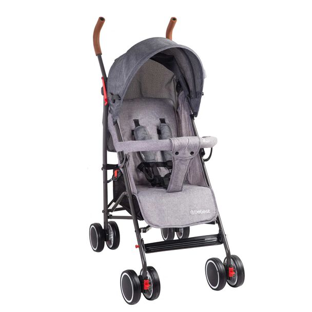 Coche Paragua Bebe Clap Compacto Plegable Melange Gris Bebesit