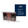 Buffet Muebles Hema Berl&iacute;n Chocolate Vidrio