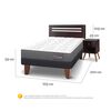 Cama Europea CIC 1,5 Plazas Anatomic + Respaldo + Velador Munich