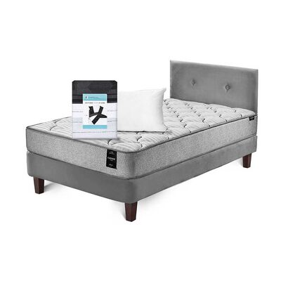 Imagen 2 del producto Cama Europea Latam Home 1,5 Plazas Cannon Gris