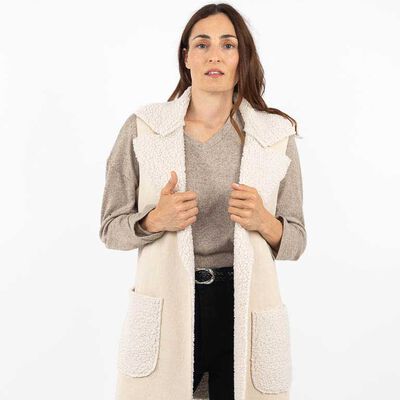 Chaqueta Larga Sin Mangas Mujer Portman Club