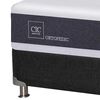 Box Spring CIC 1,5 Plazas Ortopedic + Respaldo + Velador Olmo + Almohada