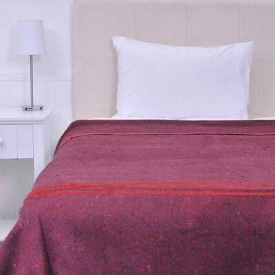 Frazada Poliéster Plumetti 2 Plazas Lineas Rojo
