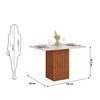 Juego de Comedor Vekkahome Canes 4 Sillas Caf&eacute;