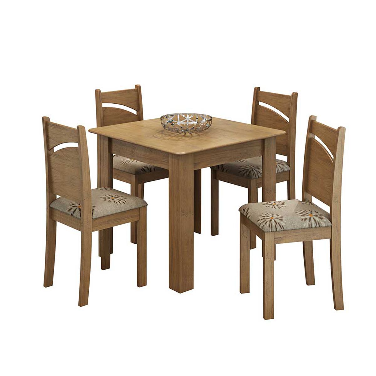 Juego de Comedor Jdo & Design Sully Nogal 4 Sillas