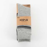 Pack 5 Calcetines Hombre Icono Gris-Oscur