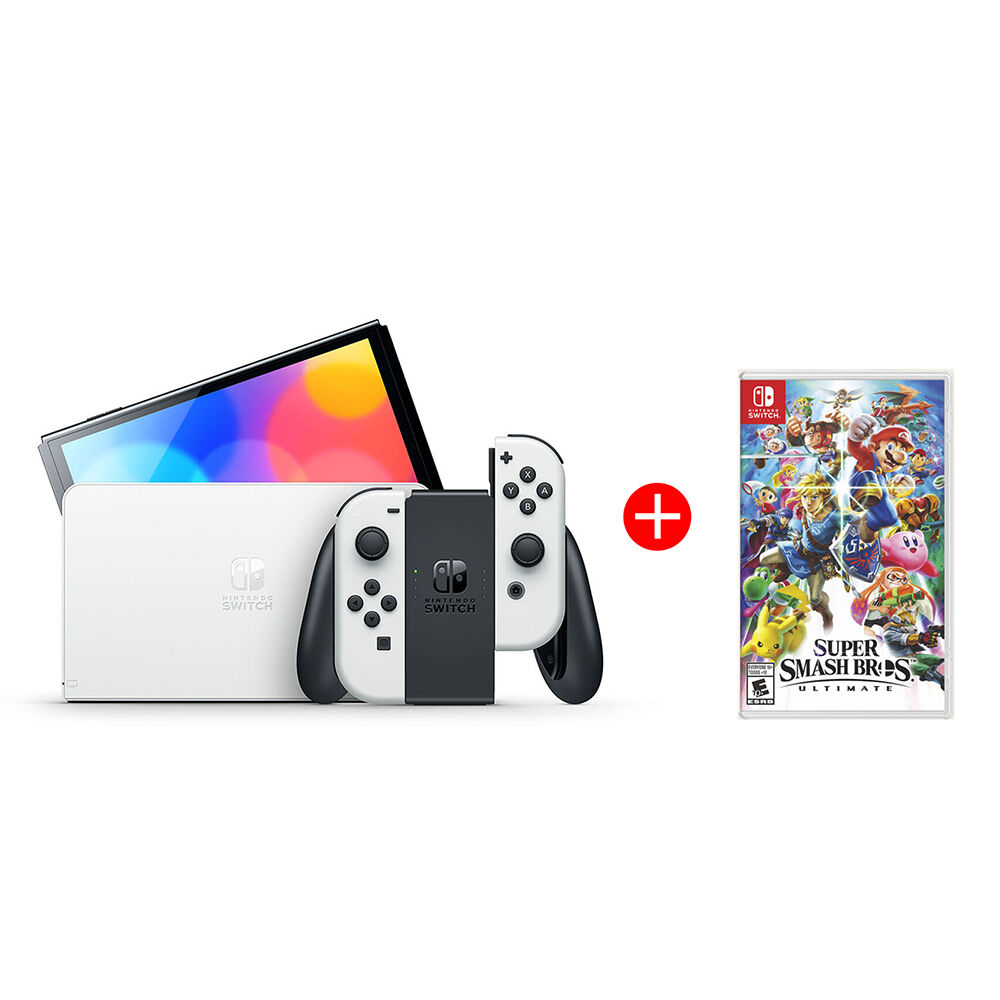 Combo Consola Nintendo Switch OLED White + Juego Nintendo Switch