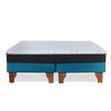 Cama Europea Latam Home 2 Plazas Zen Pro Azul Petroleo