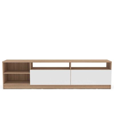 Imagen 1 del producto Rack TV Vekkahome Moyan Hasta 75'' Café Blanco