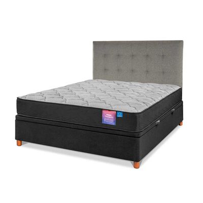 Cama Baúl Flex 2 Plazas Therapedic Plus  + Respaldo Design