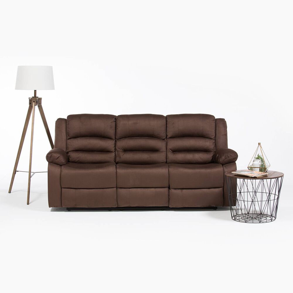 Sofá Daniels FG98060S ELE 3 Cuerpos Café