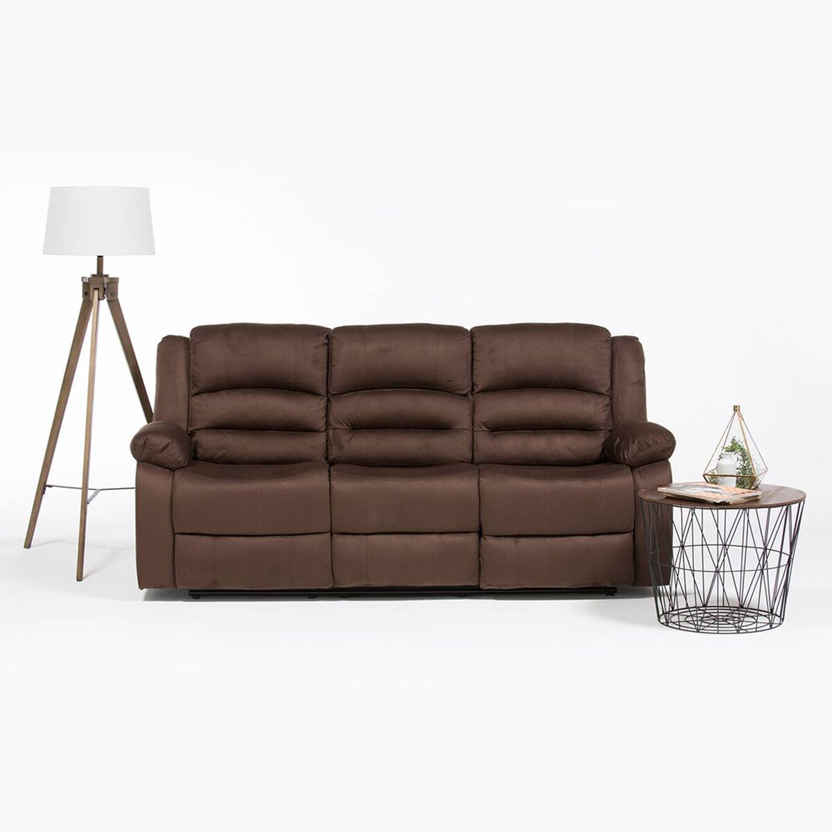 Sofá Daniels FG98060S ELE  3 Cuerpos Café