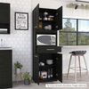 Mueble para Microondas TuHome Manchester 3 Puertas 1 Caj&oacute;n Wengue