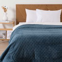 Frazada Mashini JQD Sh Atlantic 2 Plazas Azul