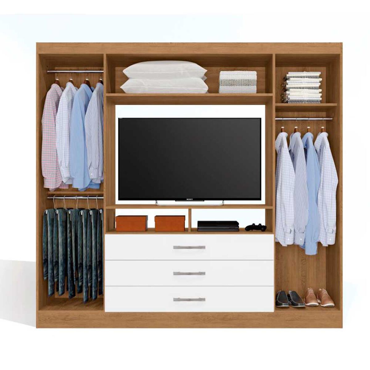 Closet Yardas Trinidad 2 Puertas 3 Cajones Freij&oacute; Blanco