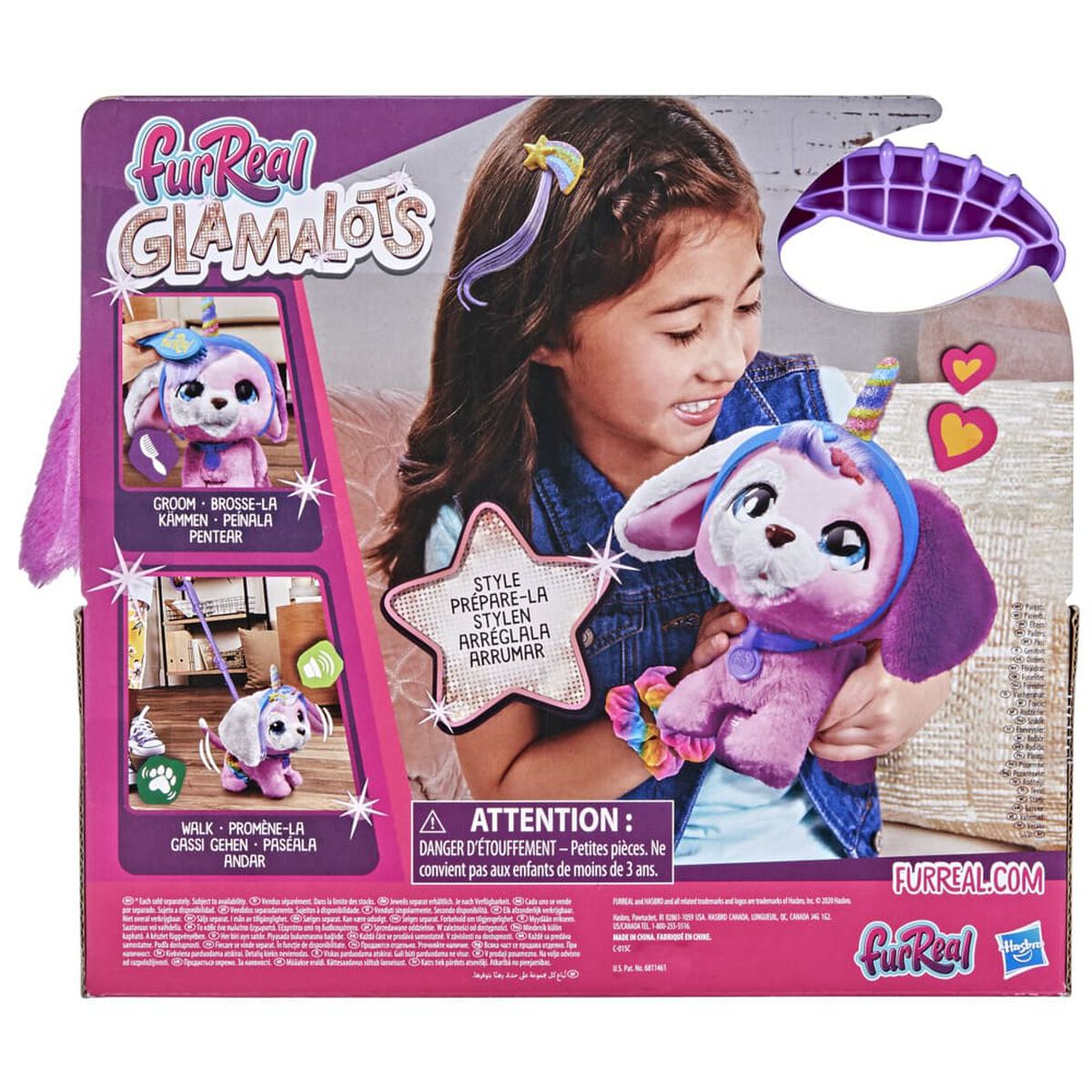 Peluche Furreal Friends Glamalots Perro Rosado