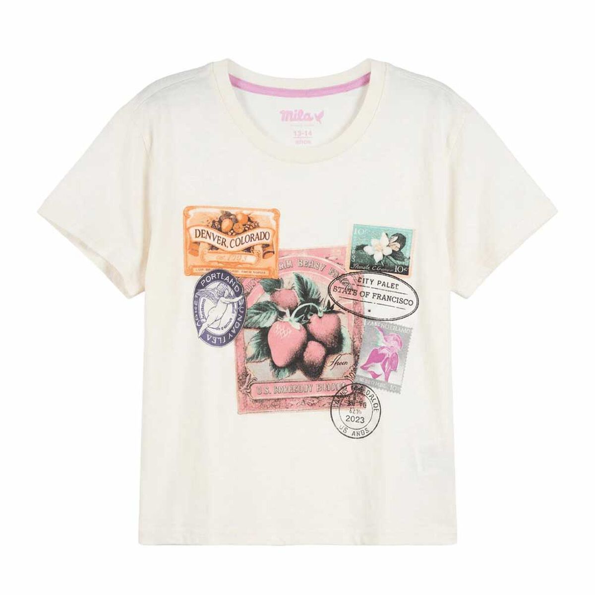 Polera Manga Corta Ni&ntilde;a Mila
