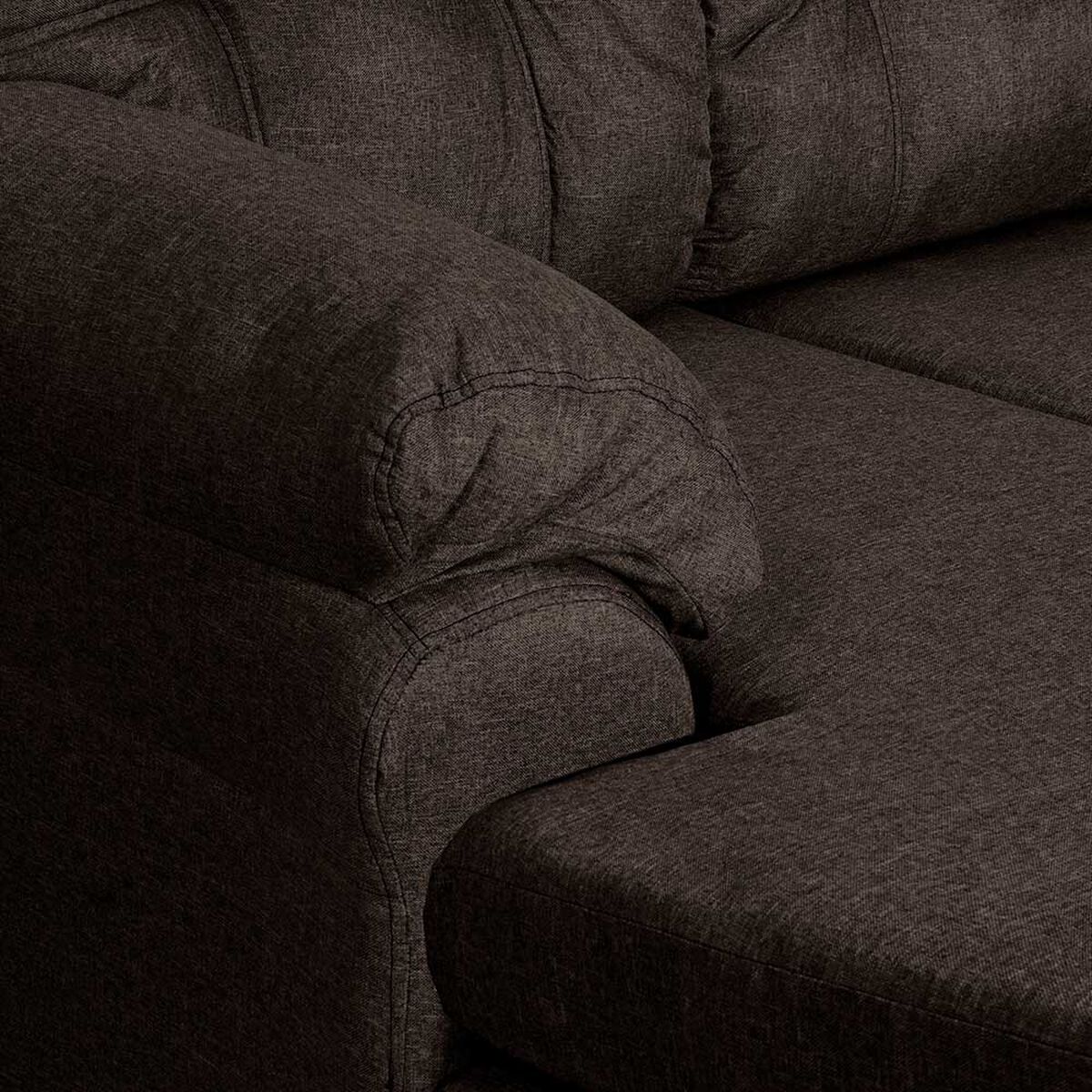 Juego de Living Deco Outlet Polonia Sofá 3 Cuerpos + Dos Sillones 1 Cuerpo Chocolate