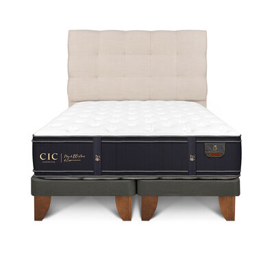 Cama Europea CIC Base Dividida 2 Plazas Grand Premium + Respaldo Ebro