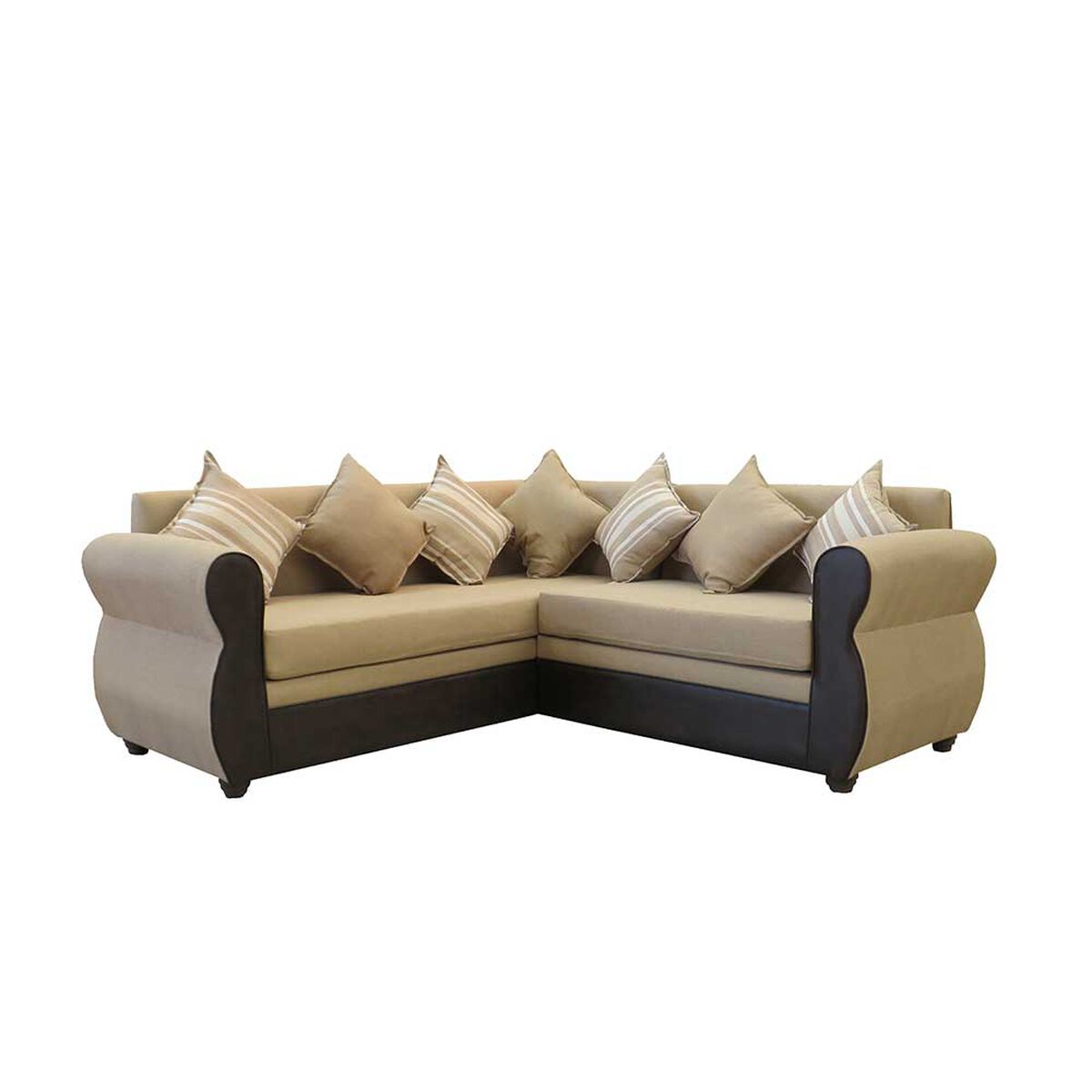 Seccional Almore Francia 5 Cuerpos Beige Caf&eacute;