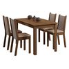 Juego de Comedor Vekkahome Pia Leone 4 Sillas Caf&eacute;